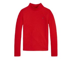 Bluzka dziewczęca Tommy Hilfiger Tjw Rib Mock Neck półgolf 104