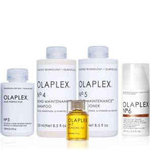 Olaplex Set - Hair Perfector No. 3 + Shampoo No. 4 + Conditioner No. 5 + Bond Smoother No. 6 + Bonding Oil No.7