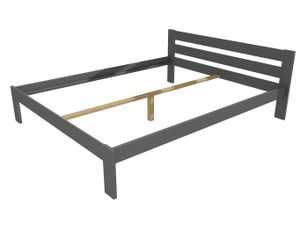 Manželská postel VMK005A masiv borovice (Rozměr: 200 x 200 cm, Barva dřeva: barva šedá)