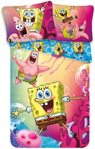 Spongebob Schwammkopf Kinder Bettwäsche Set 135 140x200 Duvet Patrick Baumwolle
