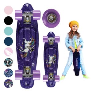 Skateboard Retro Kinder-Skateboard Skate Board Kinderboard Cruiser QKIDS®✔️8 Designs ✔️ABEC 7 ✔️50 kg ✔️55,5 cm Deck ✔️Sicher