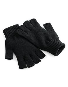 Beechfield Unisex rukavice bez prstů B491 Black S/M