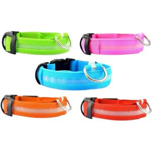 LED Hunde-Leuchthalsband USB Wiederaufladbar und Längenverstellbar Verschiedene Farben, Größe:L ( 41-52cm), Farbe:Orange