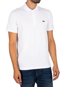 Lacoste Logo-Polo-Shirt, Weiß S