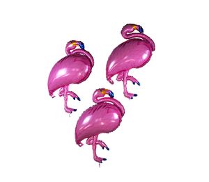 3 Stück Folienballon Flamingo "PINK FLAMINGO" (97cm) Luftballon - Heliumballon Tiere Kindergeburtstag Kindergartenfest Party Schulparty