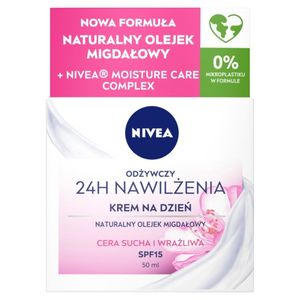 NIVEA 24H Hydrating Nourishing Day Cream für trockene und empfindliche Haut SPF50 50ml