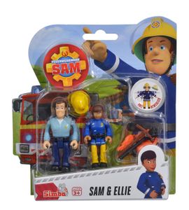 Simba 109251026 - Feuerwehrmann Sam - Figuren Doppelpack II, 4-sort. Sam & Ellie