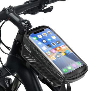 Fahrrad Rahmentasche für 6,0'' Handy schwarz Wasserdicht Fahrradtasche Oberrohrtasche