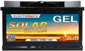 Electronicx Solar Edition GEL Batterie 100 AH 12V Solar Versorgung Solarbatterie