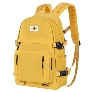 Rucksack Mädchen Teenager Jungen Schulrucksack mit USB Laptop Schulranzen Leichtgewicht Schultaschen für Damen Herren，Gelb