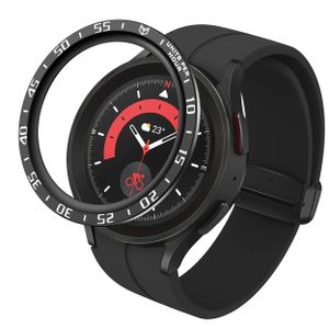 INF Uhrenlünetteneinsatz aus Edelstahl Schwarz + Weiß Samsung Galaxy Watch 5 Pro