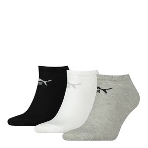 Puma - Ponožky do tenisiek pre mužov/dámy unisex (3-pack) CS577 (35 EU - 38 EU) (sivá/čierna/biela)