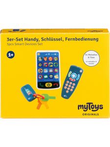 myToys ORIGINALS 3er Set, Autoschlüssel, Fernbedienung und Smartphone, 51 Melodien und Töne, 3-teiliges Spielset für kleine Hände