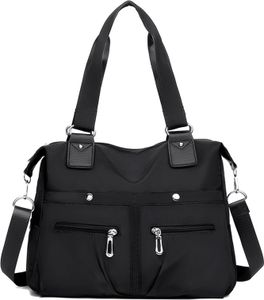 OKWISH Umhängetaschen aus Schultasche 36 x 30 x 13 cm Damen Tasche Umhängetasche Schultertasche Crossover Bag Damenhandtasche Schwarz OKWISH Umhängetaschen aus Schultasche 36 x 30 x 13 cm Damen Tasche Umhängetasche Schultertasche Crossover Bag Damenhandtasche Schwarz
