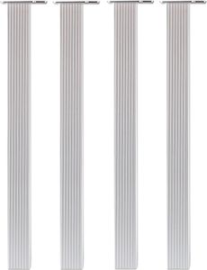 camar Tischfuß Aluminia 60x60mm, Tischbeine höhenverstellbar, Länge 705-735mm gerillt, Aluminium silber 4 Stück