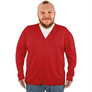 Cardigan Strickjacke Strickpullover Pullover, Farbe: Rot, Größe: 4XL