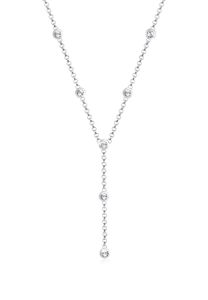 Elli Halskette Y-Kette Kreis Geo Kristalle 925 Silber Silber