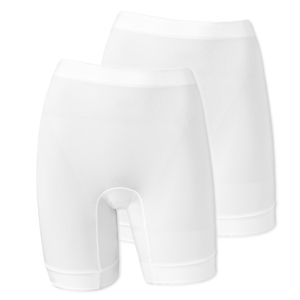 Schiesser 2er Pack Seamless Light Longshorts Ohne störende Seiten-Nähte für hohen Tragekomfort und ein glattes Erscheinungsbild, Sanfter Support unterhalb des Gesäßes durch etwas verstärktes Material, Längere Beinform für glatte, wohl proportionierte Oberschenkel