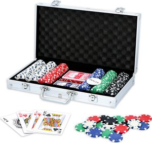 poker-Set im Koffer 300 Chips mehrfarbig