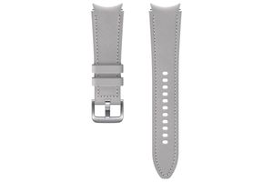 Samsung Hybrid Leather Band Smartwatch-Armband für Galaxy Watch4 Classic, 20 mm M/L, Silber