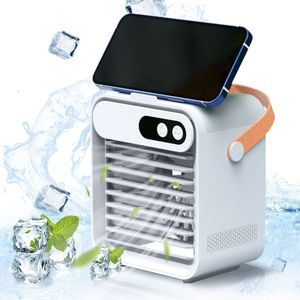 Luftkühler Klimaanlage Mobiles Klimagerät - Luftbefeuchter Luftkühler USB Air Cooler mit 3 Kühlstufen,Desktop-Luftkühler Mini-Ventilator Für Zuhause