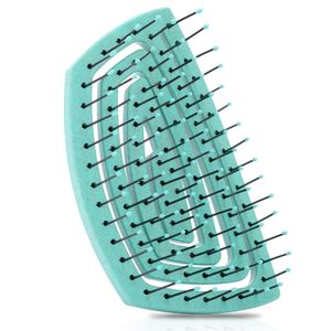 Ninabella Mini V2 Bio Haarbürste ohne Ziepen - Profi Entwirrbürste für lange und lockige Haare - Einzigartige Anti-Ziep Bürste für Damen und Kinder - Ideal als Reisebürste Grün