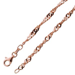 Singapurkette Armband Silber 925 rosegold vergoldet  18