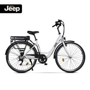 Jeep City E-Bike ECR 3001, 28”, 6-Gang SHIMANO Kettenschaltung, white