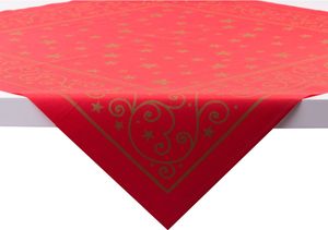 Sovie HORECA Weihnachtstischdecke Liam in Rot aus Linclass® Airlaid 80 x 80 cm, 20 Stück - Ornamente Sterne