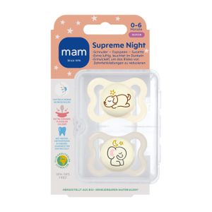 MAM Leucht-Schnuller 2er Pack Supreme Night - Silikon 0-6 OneSize