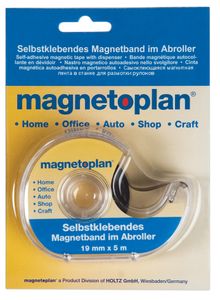 magnetoplan Magnetband im Spender selbstklebend schwarz