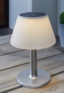 LED-Tischlampe "Solar" Deko Tischleuchte warmweiß, Lichtobjekt batteriebetrieben