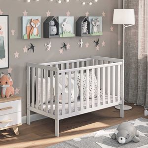 Łóżeczko LuLu bez materaca 120x60 - regulowana wysokość i bezpieczeństwo w ponadczasowym designie