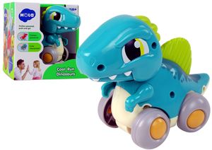 Dinosaurier auf Rädern blaue Figur
