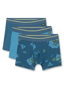 Sanetta Jungen Shorts - 3er Pack, Pants, Unterhose Blau 140