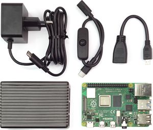 Raspberry Pi 4 Computer Modell B, 4GB RAM, Full Armor Kit
