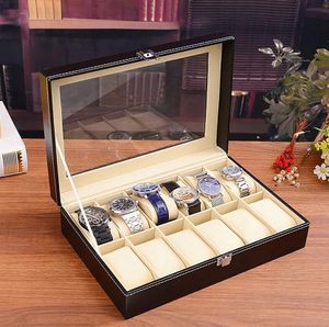 ⌚12-teiliges Uhrenetui Uhrenbox Uhrenkoffer Organizer-Koffer Uhrenaufbewahrung Uhrenvitrine Uhrenkasten⌚