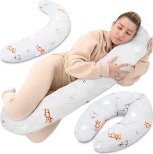 XXL tehotenský vankúš 190 cm - tehotenský vankúš Vankúš na telo Vankúš na bočný spánok Vankúš na spanie Podporný vankúš s bavlneným poťahom