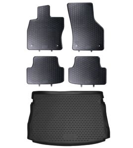Gummi Kofferraumwanne + Fußmatten Set für VW Golf 8, Bj. 2020-
