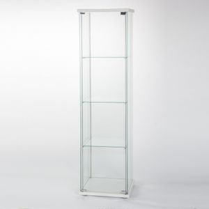 Vitrine aus Temperglas, Glasvitrine, 1-türig, Höhe 163 cm