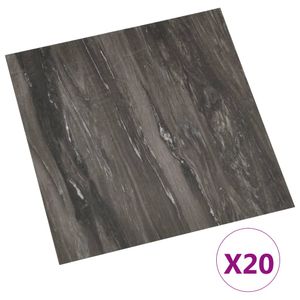 vidaXL PVC dlaždice Samolepiace 20 ks. 1,86 m² Tmavo šedá