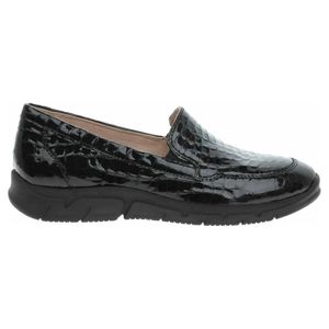 Caprice Damen Halbschuhe 9-24651-43 schwarz Kroko 40