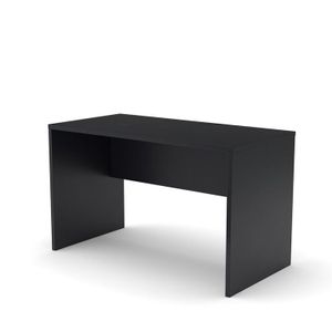 E10 Schreibtisch Wangen-Gestell, 80cm tief, Schwarz, Größe Tischplatte:200 x 80 cm