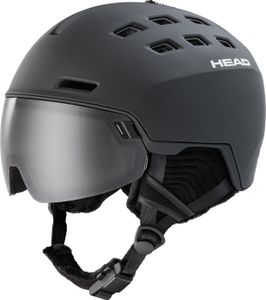 HEAD Skihelm Radar 5K black + Spare Lens Herren Ski Helmet Skihelme M/L (56-59 cm) Snowboardhelm mit Visier Wintersport Schutzhelm Winter