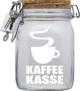 Spardose Geld Geschenk Ideen Kaffee Kasse Transparent Größe L 1 Liter