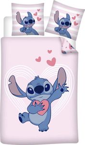Disney Lilo &amp; Stitch Różowa pościel do sypialni Bawełna - 200x140 cm