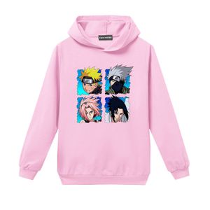 Naruto Kapuzenpullover Kinder Hoodie für Jungen Mädchen Sportbekleidung Rosa Kapuzenpullover, Größe: 140