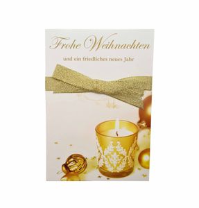 Weihnachtskarte - Frohe Weihnachten Teelicht - ca. 16,5cm x 11,5cm