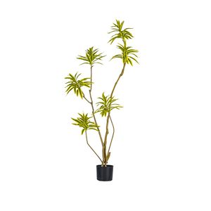 360Home Lilie Bambus Topfpflanze indoor große Kunstpflanze grüne Pflanze gelbgrün 1.4m