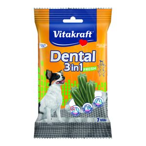 Vitakraft Dental 3in1 Fresh - Zahnpflege-Snack für Hunde bis 5 kg 7 Sticks